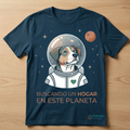 Playera Buscando un Hogar en Este Planeta – Azul Marino
