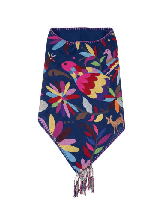 mini-quechquémitl moderno) pechera o pechera bordada