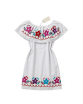 Para el vestido blanco con bordados florales